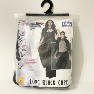 Rubies Long Black Cape Costume Halloween One Size